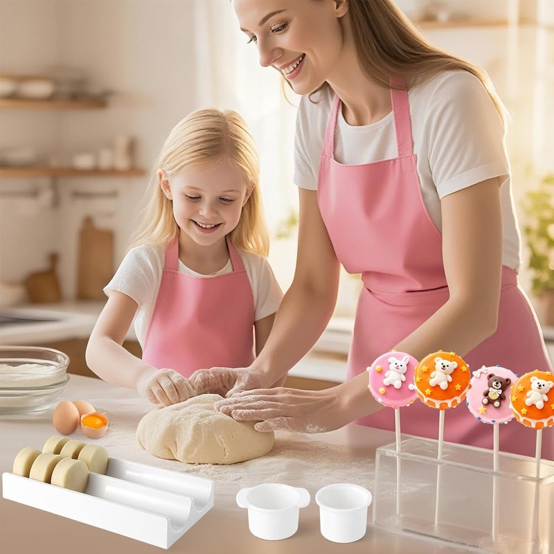 MITCHENIFY Round Cake Pop Mold with 9-Inch Tray, Plastic Cake Pop Cutter and Pusher, Baking Molds for Home Baking, Birthday Parties, Wedding Desserts - Image 4